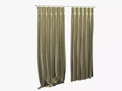 Pinch Pleat Heading Curtain  3D model