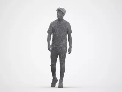 Basics0582 - A set containing 5 models of male and female 3D model