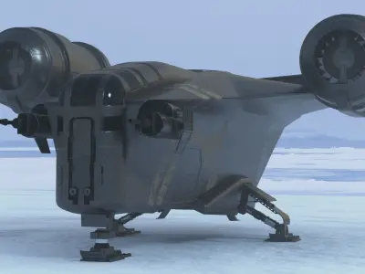 Razor Crest Low-poly 3D model