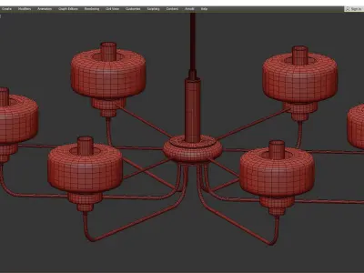 NOLA CHANDELIER Low-poly 3D model