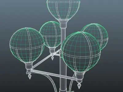 Street light Low-poly 3D model