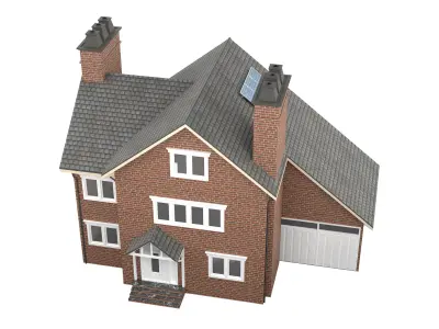 British House Design 04 Low-poly 3D model