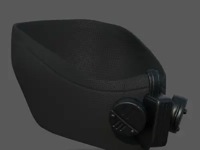 Gas mask respirator PBR textures low poly  Low-poly 3D model