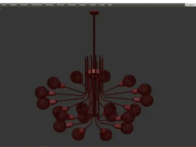 LUXURY MODERN BRASS SPIDER Low-poly 3D model