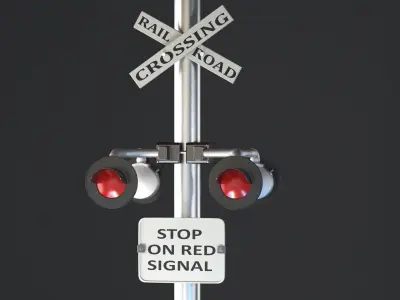 Railroad Crossing Signal  3D model