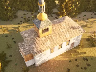 old church Low-poly 3D model purchase