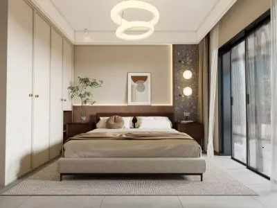 Modern style bedroom 3D model