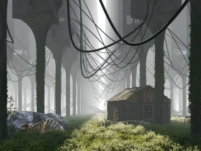 STONE FOREST the concept of post-Apocalypse 3D model