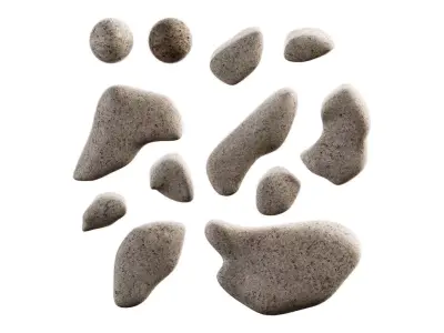Garden Stone Set 3D model