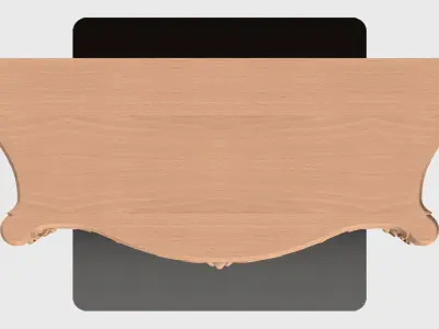 Carved console 2 leg for CNC 04 3D model