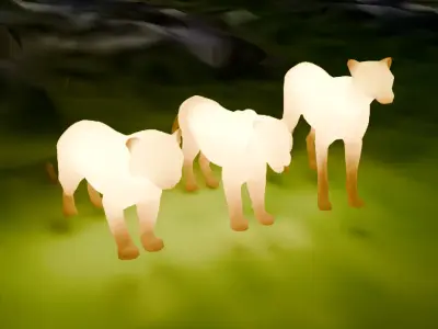 Indirect lighting for feline beasts of prey 3D model