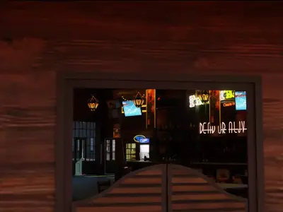 Old West town scene 3D model upd 3D model