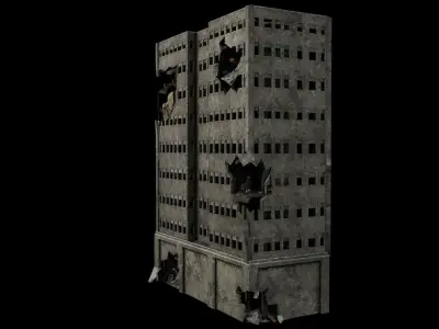 Abadoned Building  Low-poly 3D model