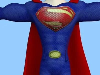 Superman Low-poly 3D model