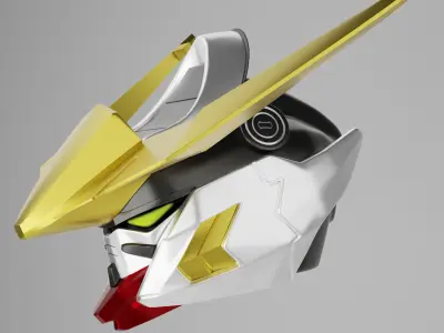 Gundam Barbatos 3D Printable Mask Anime Cosplay Helmet 3D print model