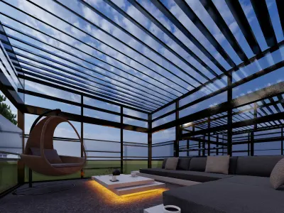 Exterior Villa Landscape Design with Lumion 10 3D model