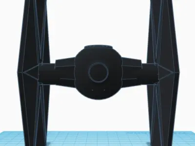 Low-Poly Tie Fighter 3D print model