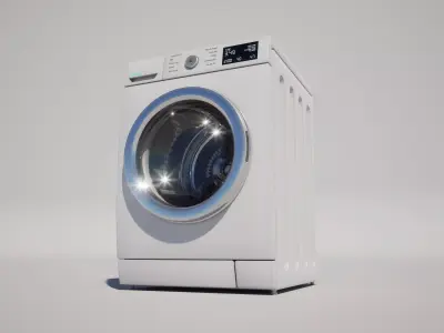 Washing Machine  Low-poly 3D model