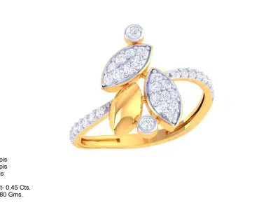 Women Ring MTL 3dm STL OBJ FBX Details 3D print model 8