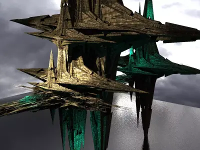 Sunlight Angelic Sci fi Star 3 3D model