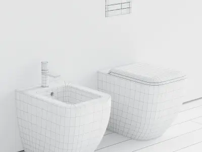 Ceramica Cielo Shui Comfort WC Low-poly 3D model
