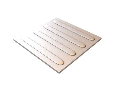 Blind Indicator Tactile Paving Tiles v2 005 Low-poly 3D model