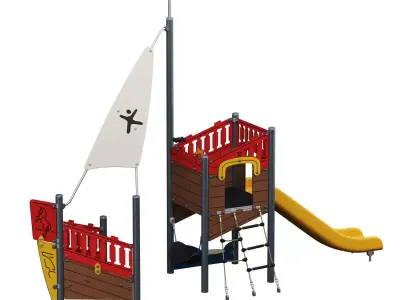 Kids playground Pirate carave 3D model