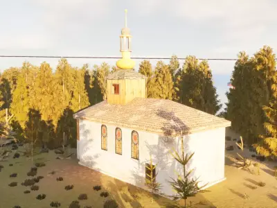 old church Low-poly 3D model purchase