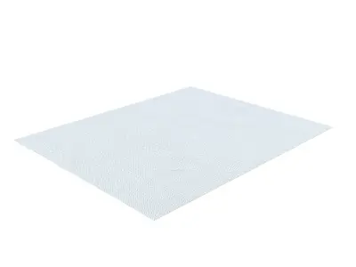 Herringbone Swedish Blue Woven Cotton Rug 8x10 Free 3D model