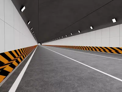 Modern Highway Road Tunnel 3D model