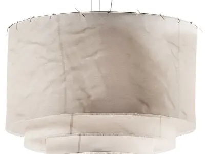 Minimalist Linen Pendant Hanging Lamp Chandelier 3D model