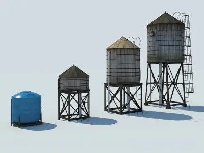 NYC Rooftop  Low-poly 3D model