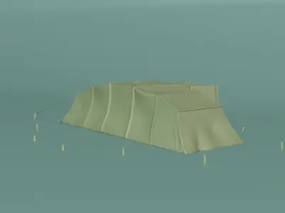 Eastern Camping Tent 3D model