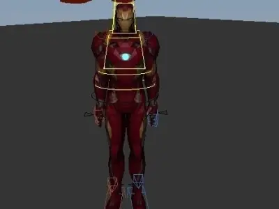 Iron Man Civil War Mark 46 Rigged Low-poly 3D model