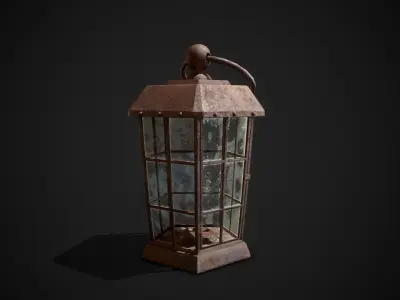 PBR Pirate Lantern Low-poly 3D model