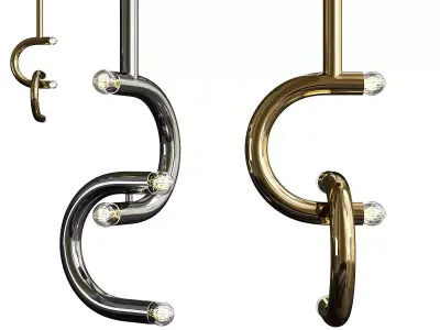 Unique Italian Vintage Chrome Low-poly 3D model