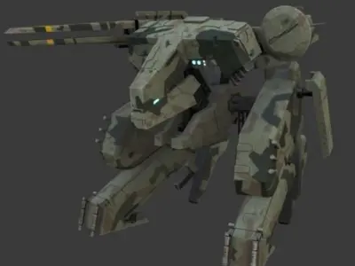 IMAGINARY FUTURE ARMY ROBOT  Low-poly 3D model