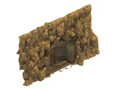 Desert - Palace Entrance - Gate 3D model
