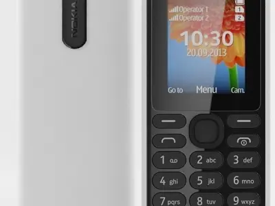 Nokia 108 Dual SIM White 3D model
