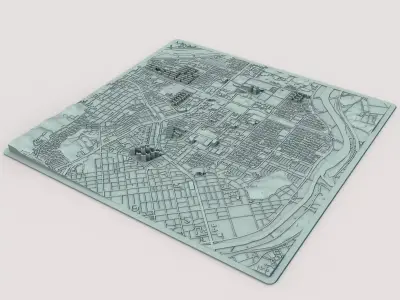 Daejeon City South Korea 3D print model