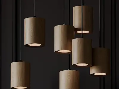 Hanging Small Cone Spot half black ASAF WEINBROOM 3D model