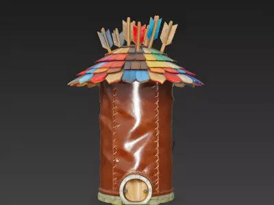 The Sharpshooters Quiver Archer Tower 3D Model Low-poly 3D model