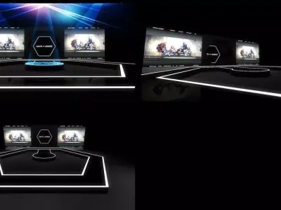 Stage party concert fashion catwalk T station  104 3D model