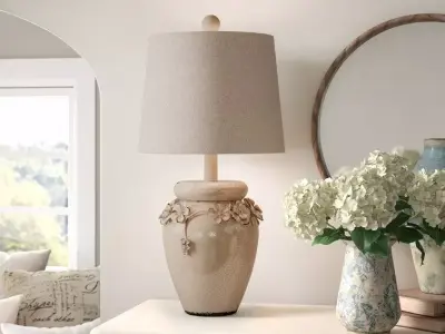 Bilderback Ivory Table Light Lamp 3D model