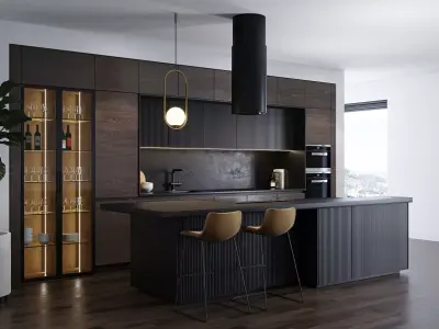 Modern kitchen 7 3D model