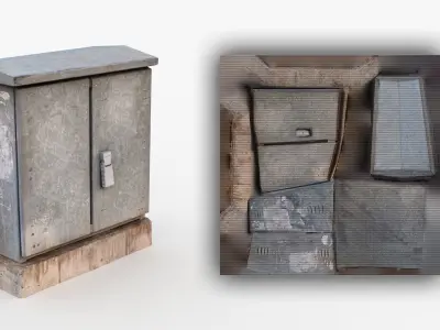 Distribution board 1 Scan Low-poly 3D model