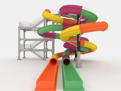 Waterpark Slide 3 3D model