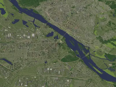 Novosibirsk Russia - city and urban 3D model