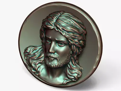 Jesus Christ 3D Wall Sculpture Religious Bas Relief Decor 3D print model
