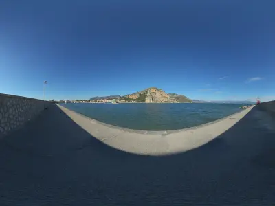 Hdri - Port And Mountains Texture